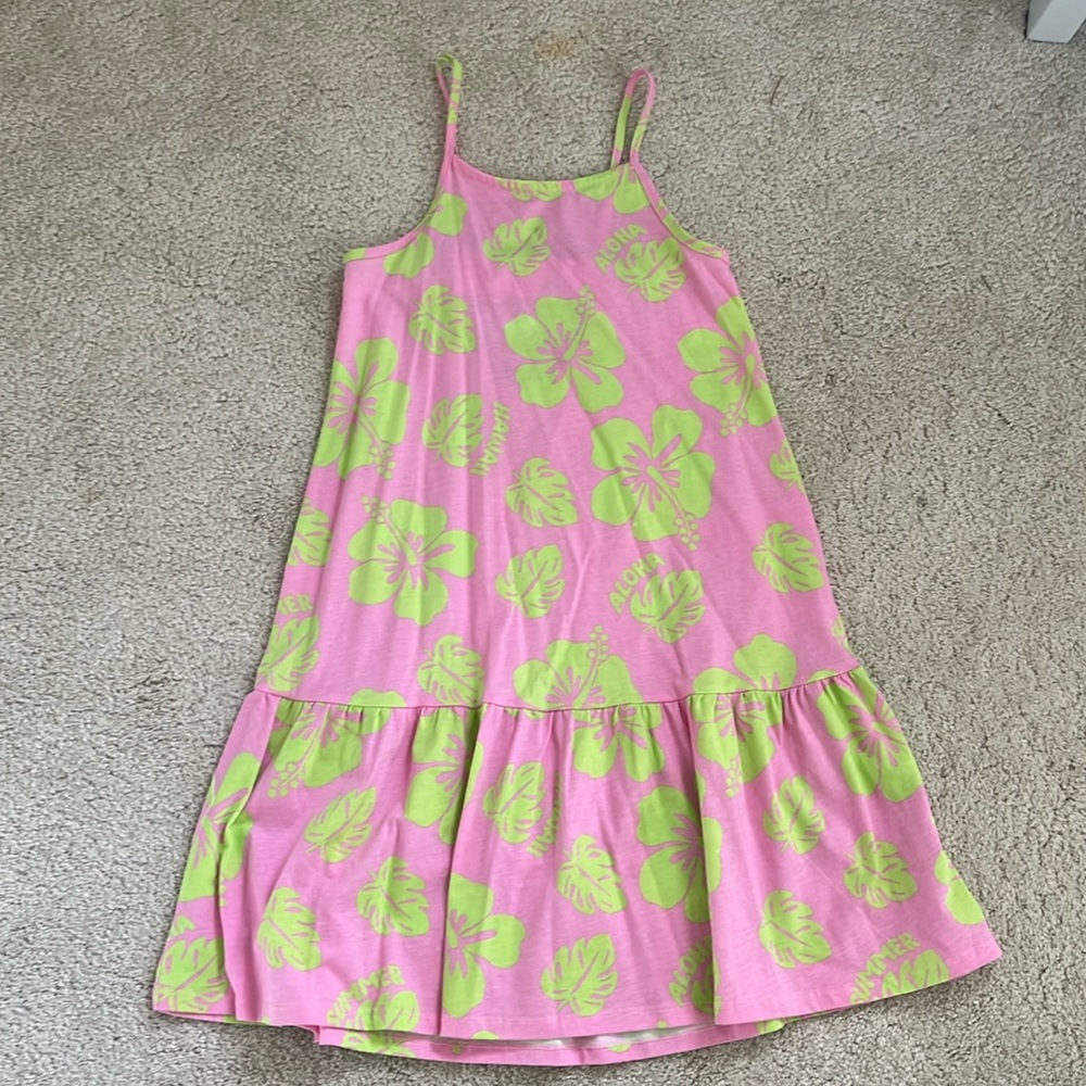 Zara Kids Hawaiian floral print cotton dress Size 11/12